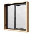 Modern Casement Window With Wooden Frame Transparent Glass And Various Color Options For Home
