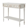 Stylish White Entryway Cabinet Sideboard with Decorative Legs and Drawer Details