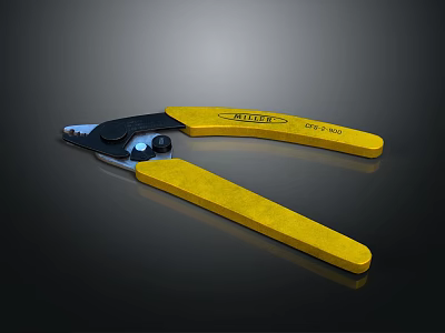 WIHA QZ 300 Pliers With Yellow Handle And Ergonomic Grip Design 3d model