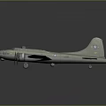 Military Green Fighter Aircraft Featuring Four Engines And Star Emblems On Wings Against Dark Background