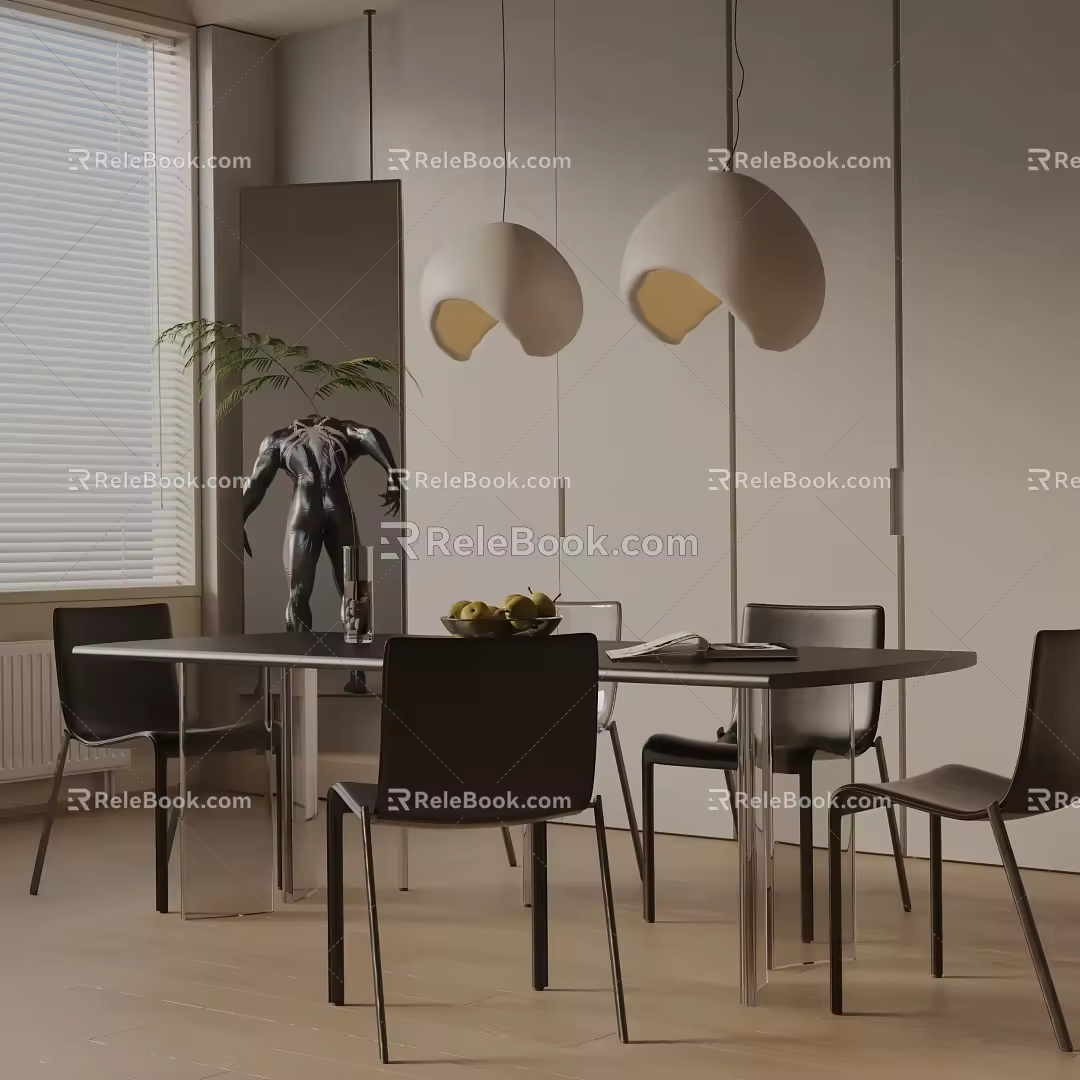 Modern table combination 3d model
