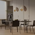 Modern table combination 3d model