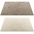 Square Rugs With Beige And Brown Woven Texture For Modern Home Decor