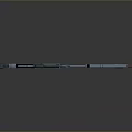 Futuristic Sci-Fi Gun With Metallic Design Shiny Barrel Scope Attachment On Reflective Surface Modern Aesthetic