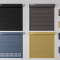Metal Roller Shutters In Multiple Colors Including Black Dark Gray Blue And Gold