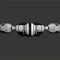 Game Movie Character Black And White Mechanical Robot With Antennae And Mechanical Arms