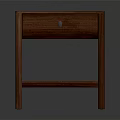 Wooden Nightstand With Single Drawer And Lower Shelf Simple Functional Design