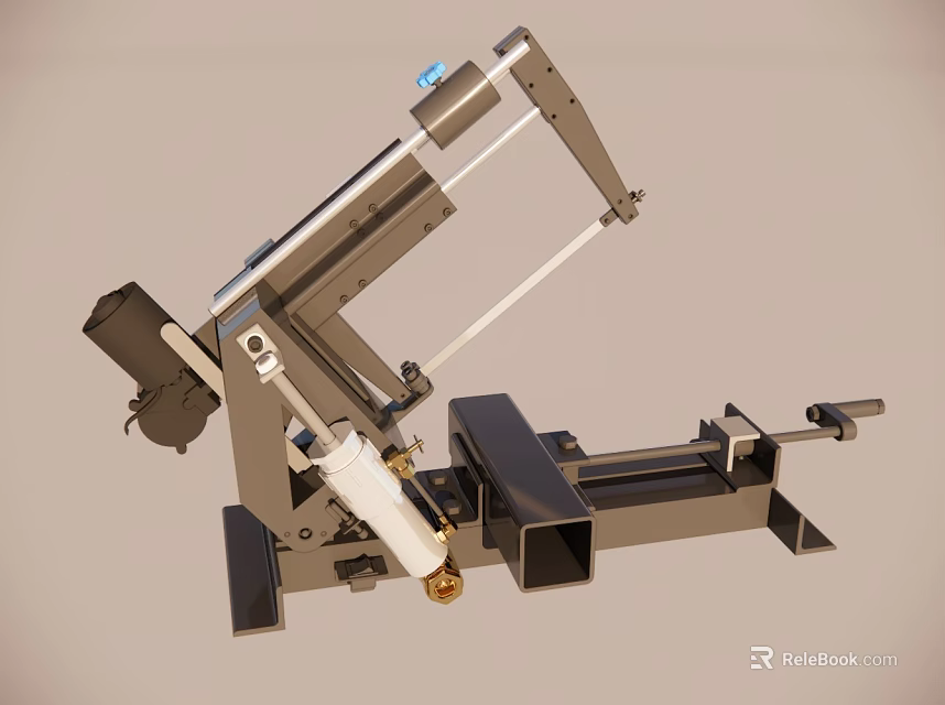 Professional Band Saw Machine With Metal Frame And Adjustable Cutting Table 3d model