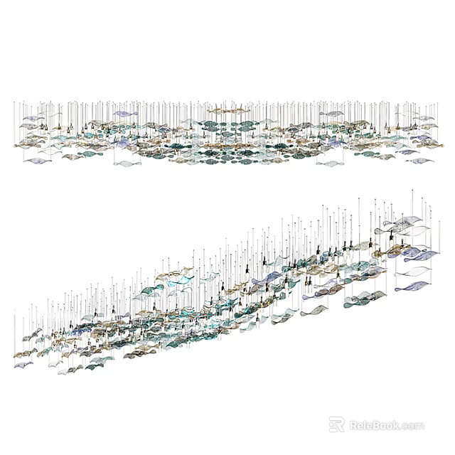 Various Stylish Chandeliers With Different Designs And Styles For Interior Decoration 3d model 