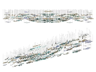 Various Stylish Chandeliers With Different Designs And Styles For Interior Decoration 3d model