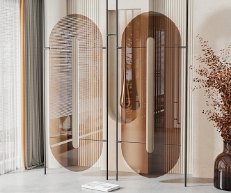 Modern partition screen 3d model