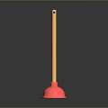 Essential Household Plunger With Red Suction Cup And Yellow Handle