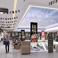 Spacious Modern Department Store Interior With Shopping Areas And Seating Zones