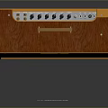 Fender Vintage Amplifier With Wooden Frame Brown Grill Cloth And Control Knobs As Electronic Appliance
