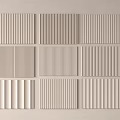 Multiple Textured Wall Panels With Different Patterns And Neutral Tones