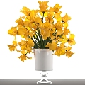 Modern Jewelry Ornaments Combination Yellow Iris Vase Color Flower 3d model