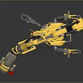 Yellow CAT Industrial Robot Arm With Red Claws And Mechanical Structure