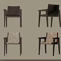 Modern Solid Wood Leisure Chairs With Different Patterned Fabric Upholstery For Cozy Home Interior Decoration