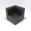 Unique Shape Black Sofa With Modern Square Structure And Sleek Surface Design