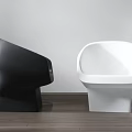 Unique White And Black Leisure Chairs With Skull Design And Floral Patterns
