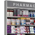 Multi Tiered Display Shelves Well Stocked With Various Packaged Goods In Retail Store