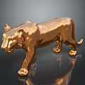 Golden Leopard Statue Decorative Furniture For Modern Home Interior Decor