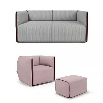 Double sofa 3d model