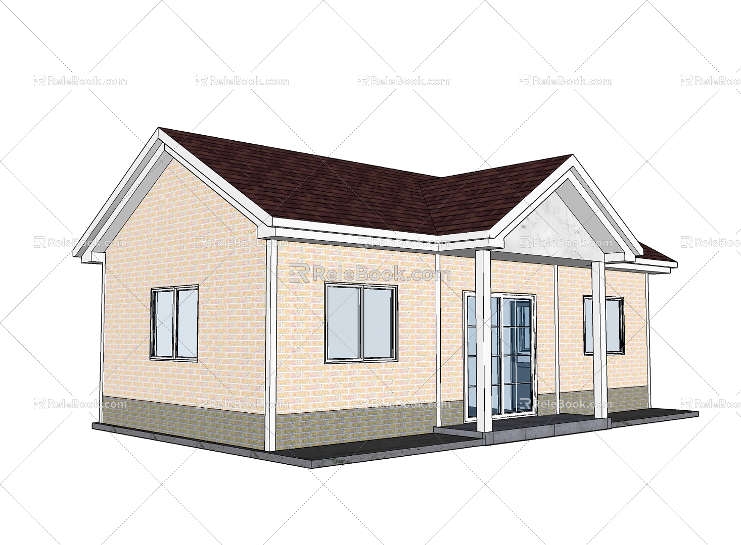 Modern House Qinglongchang Security Pavilion 3d model