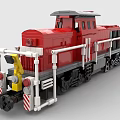 LEGO toy building blocks train locomotive 3d model