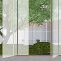 Modern Garden Landscape Design With Winding Paths Water Features And Green Lawns