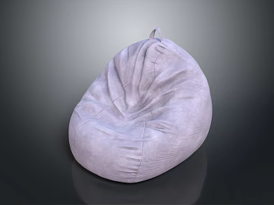 Comfortable Modern Light Purple Fabric Bean Bag Chair For Living Room Furniture 3d model