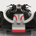 Electric Toy Racing Car Built With Building Blocks 3d model
