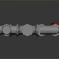 Silver Home Plumbing Fittings With Multiple Elbows Tees And Red Knob