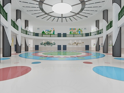 School Hall Modern Hall 3d model