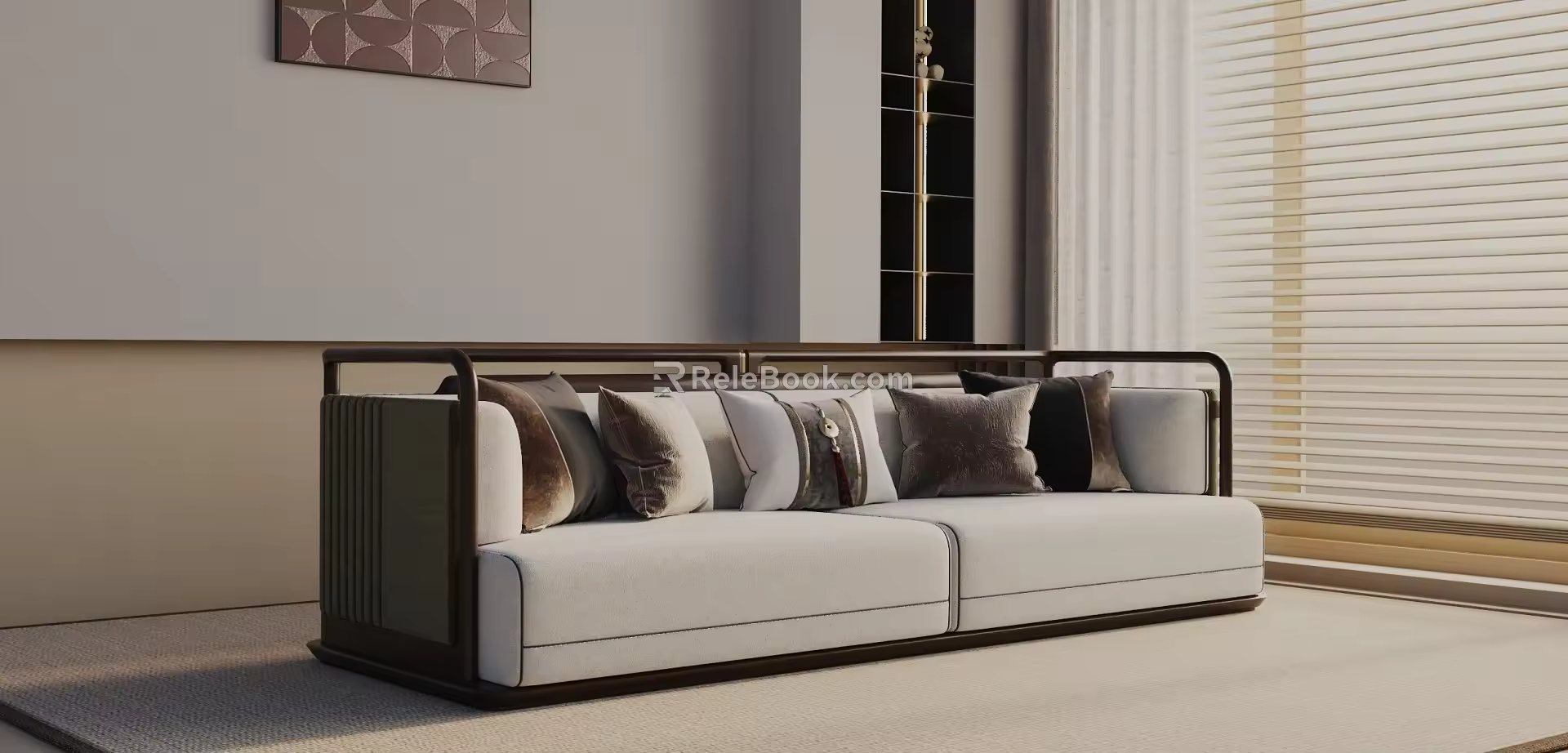 Three-seat sofa 3d model