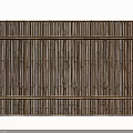 Natural Bamboo Fence Design with Vertical Slats and Horizontal Rails for Outdoor Garden