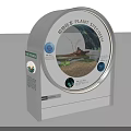 Tech Exhibition Hall AR Interactive Plant Display With Digital Screen And Planet Speech 3d model