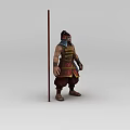 Game Chibi Anime Game Figure Man Warrior 3d model