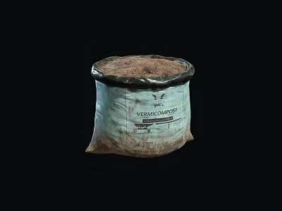 Vermiculite Powder Packed in Woven Sack Bag for Industrial Applications 3d model