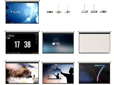 Projection Monitoring Systems With Multiple Projection Screens And Various Display Contents 3d model