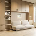modern double sofa double folding sofa 3d model