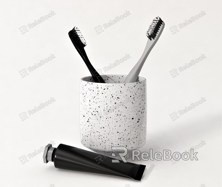 Modern Bathroom Small Bathroom Small Combination Toothbrush Cup Toothbrush Hand Cream Toothpaste Ceramic Cup model