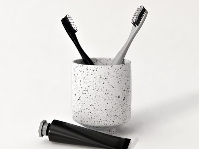 Modern Bathroom Small Bathroom Small Combination Toothbrush Cup Toothbrush Hand Cream Toothpaste Ceramic Cup model