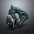 Sci Fi Character And Biomechanical Creature Design With Glowing Blue Green Streamlined Textures 3d model