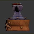 Anvil forging hammer iron cartoon forging game items game props game equipment 3d model