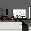 Modern Office Interior With Open Workspace Comfortable Furniture And Large Windows
