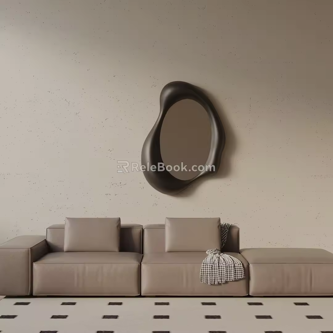 Modern three-seat sofa 3d model