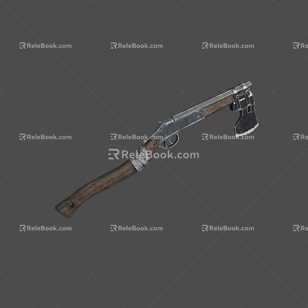 Modern Axe Chopping Axe Shotgun 3d model