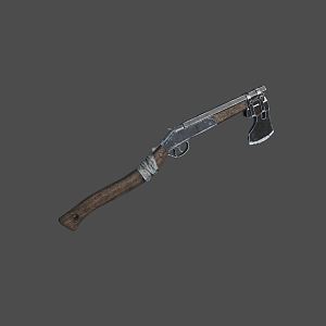 Modern Axe Chopping Axe Shotgun 3d model