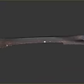 Handcrafted Dark Wooden Long Shaped Utensil With Natural Grain And Smooth Surface